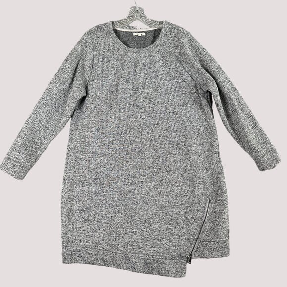 Maurices Sweater Dress XXL Gray Long Sleeve Knit Pullover Side Zip Boho Cozy - Picture 1 of 14